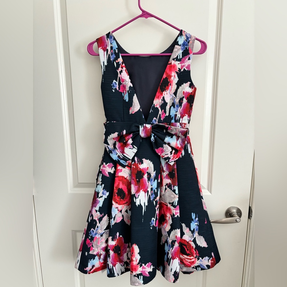 Kate Spade Hazy Floral Bow Back Dress Size 0